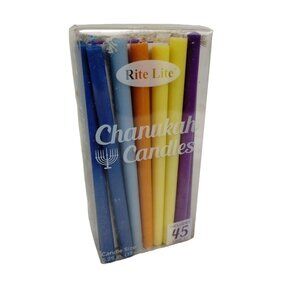Rite Lite Chanukah Candles 45 Multicolor Pieces Fits Most Menorahs for Hanukkah